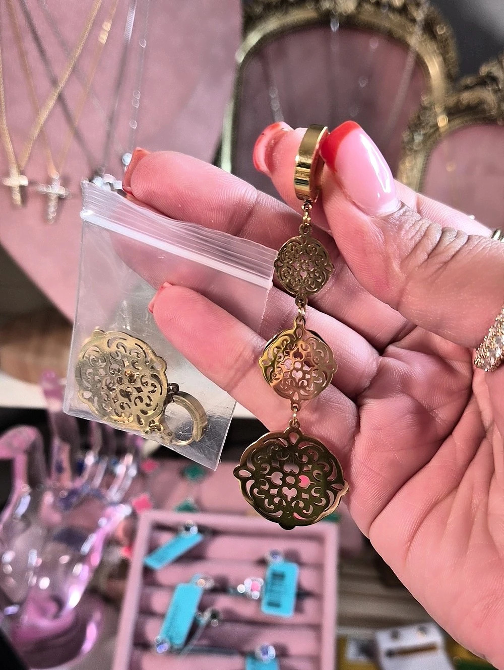 Stainless Steel Dangling Earring